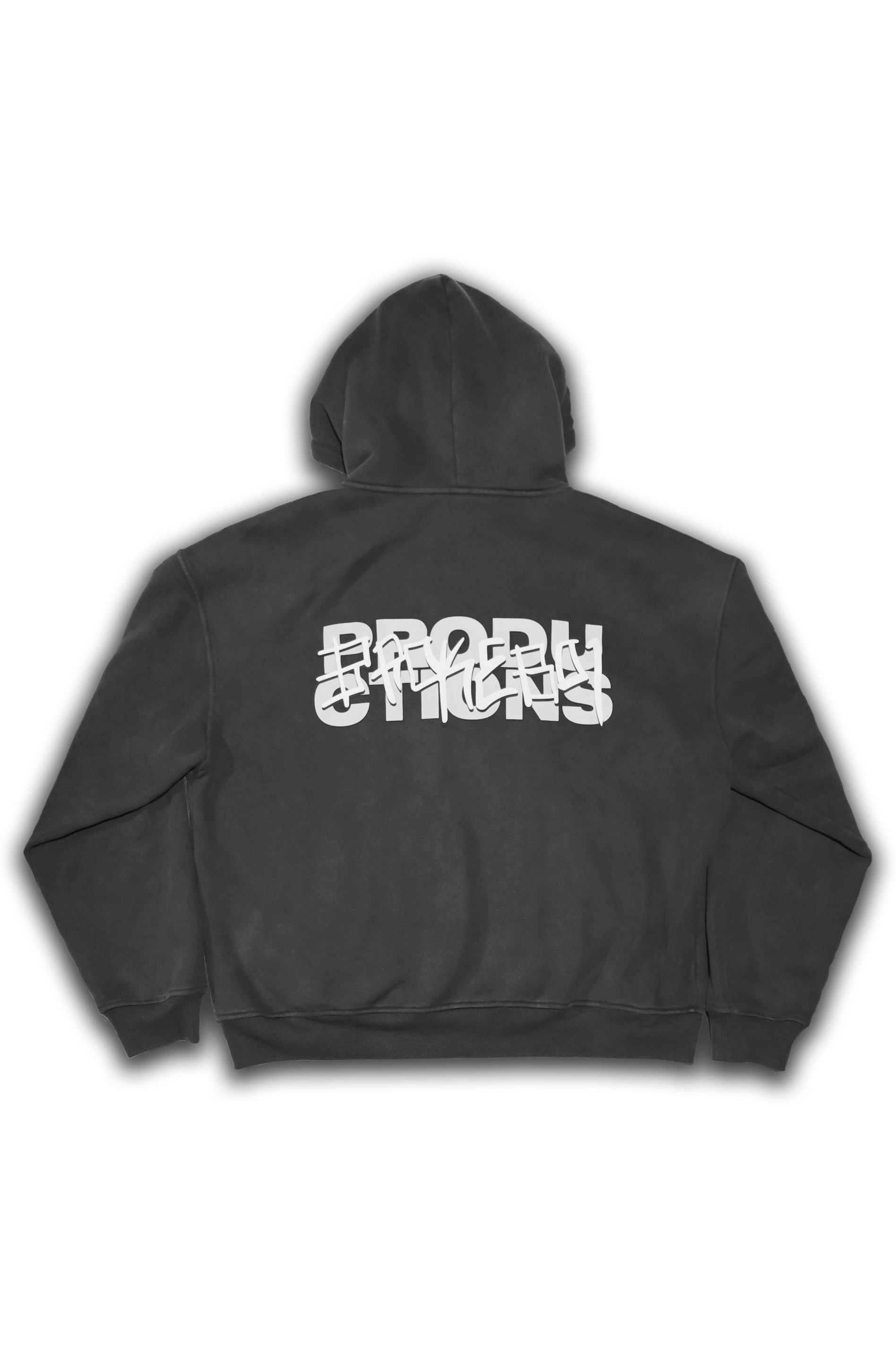 BROKEBOI PRODUCTIONS ACID WASHED ZIP UP HOODIE UNISEX BROKEBOI Apparel Co