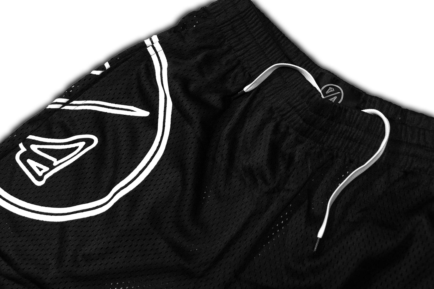 HOLLOW EMBLEM MESH BROKEBOI SHORTS